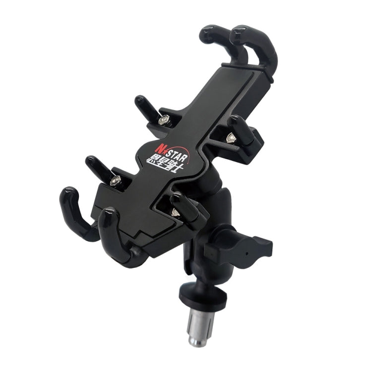 N-STAR NJN001 Motorcycle Bicycle Compatible Mobile Phone Bracket Aluminum Accessories Riding Equipment, Aluminum (With T Head), Aluminum (With Crooked Ball Head), Aluminum (With L Head ), Aluminum (With Long Stitch), Aluminum (With Pump Cover)         ...