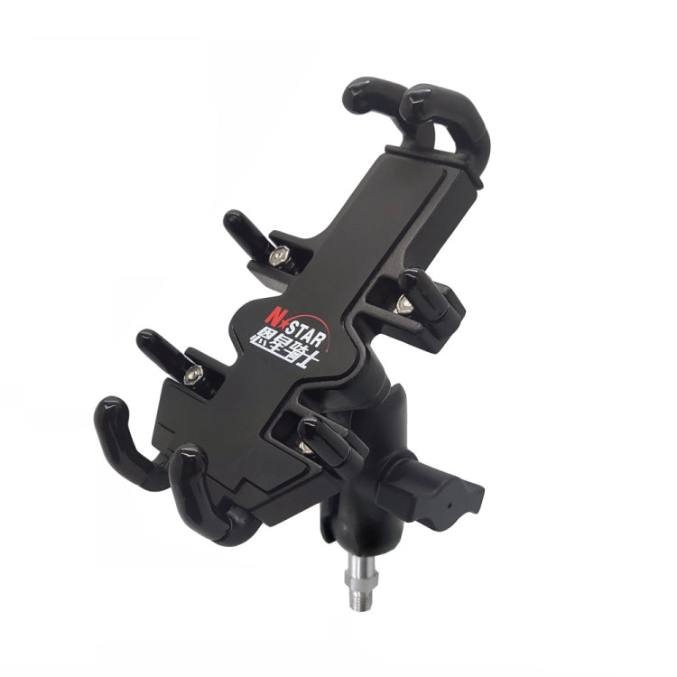 N-STAR NJN001 Motorcycle Bicycle Compatible Mobile Phone Bracket Aluminum Accessories Riding Equipment, Aluminum (With T Head), Aluminum (With Crooked Ball Head), Aluminum (With L Head ), Aluminum (With Long Stitch), Aluminum (With Pump Cover)         ...