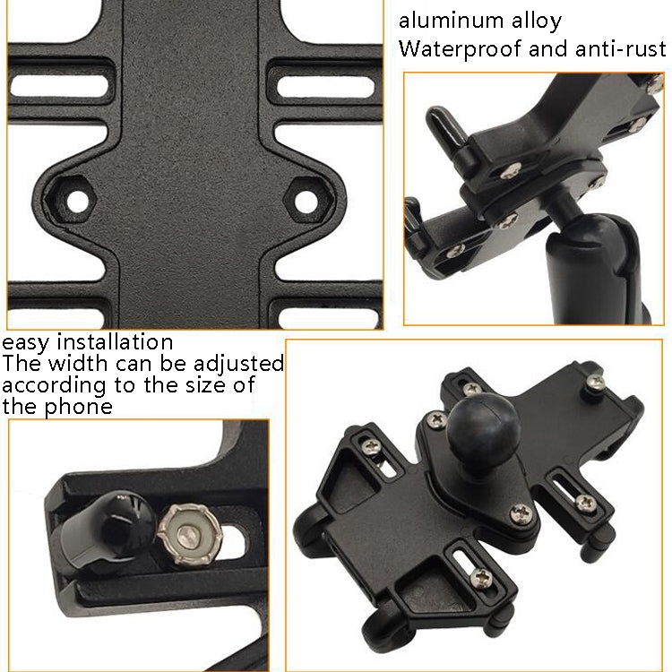 N-STAR NJN001 Motorcycle Bicycle Compatible Mobile Phone Bracket Aluminum Accessories Riding Equipment, Aluminum (With T Head), Aluminum (With Crooked Ball Head), Aluminum (With L Head ), Aluminum (With Long Stitch), Aluminum (With Pump Cover)         ...
