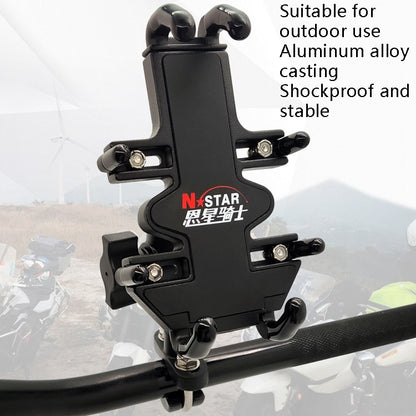N-STAR NJN001 Motorcycle Bicycle Compatible Mobile Phone Bracket Aluminum Accessories Riding Equipment, Aluminum (With T Head), Aluminum (With Crooked Ball Head), Aluminum (With L Head ), Aluminum (With Long Stitch), Aluminum (With Pump Cover)         ...