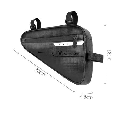 WEST BIKING Bicycle Large-Capacity Triangle Bag Waterproof Beam Bag Riding Equipment, WEST BIKING Triangle Bag