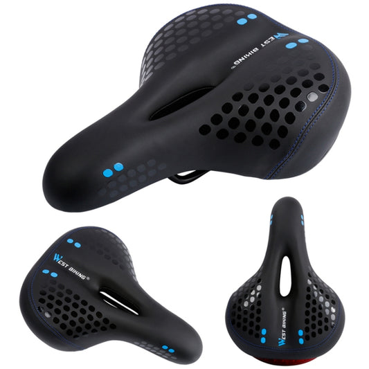 Feu arrière de vélo WEST BIKING YP0801083, coussin de selle VTT épais, doux et confortable, noir et bleu, noir et rouge, vert foncé