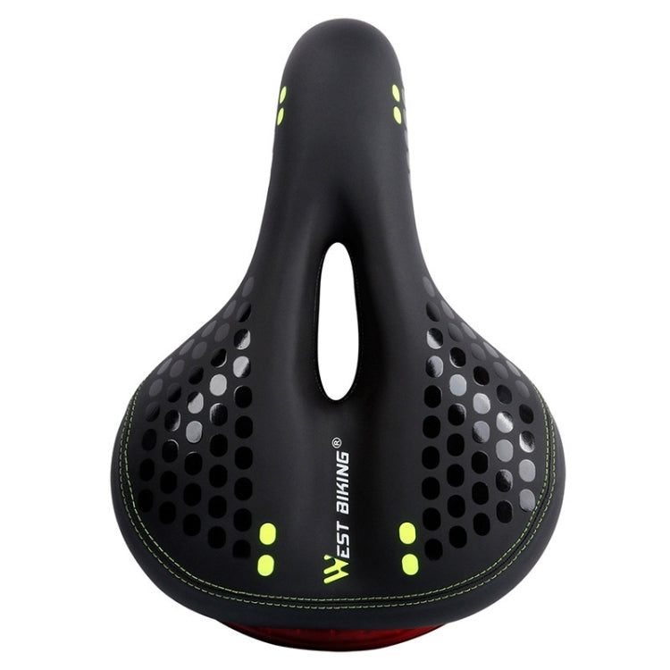 WEST BIKING YP0801083 Feu arrière de vélo Coussin de siège de VTT épais, souple et confortable, Noir Bleu, Noir Rouge, Vert Foncé