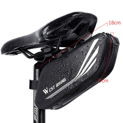 WEST BIKING YP0707219 Bicycle Portable Reflective Tail Bag Waterproof Saddle Bag Hard Shell Seat Tube Bag Riding Equipment, YP0707219