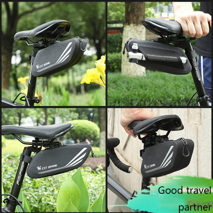 WEST BIKING YP0707219 Bicycle Portable Reflective Tail Bag Waterproof Saddle Bag Hard Shell Seat Tube Bag Riding Equipment, YP0707219
