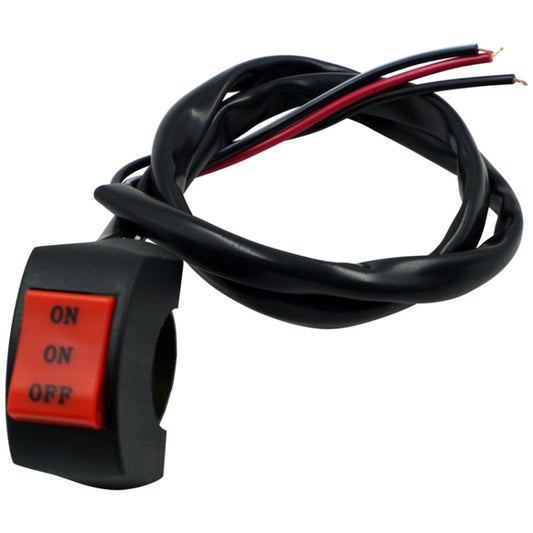 10 PCS Accessoires Modifiés Moto Tout-Terrain Guidons 1 entrée 2 sorties Phares Projecteurs Interrupteurs de Feux de Croisement et de Route, Interrupteurs de Feux de Croisement et de Route