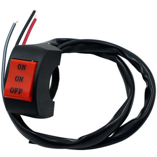 10 PCS Accessoires Modifiés Moto Tout-Terrain Guidons 1 entrée 2 sorties Phares Projecteurs Interrupteurs de Feux de Croisement et de Route, Interrupteurs de Feux de Croisement et de Route