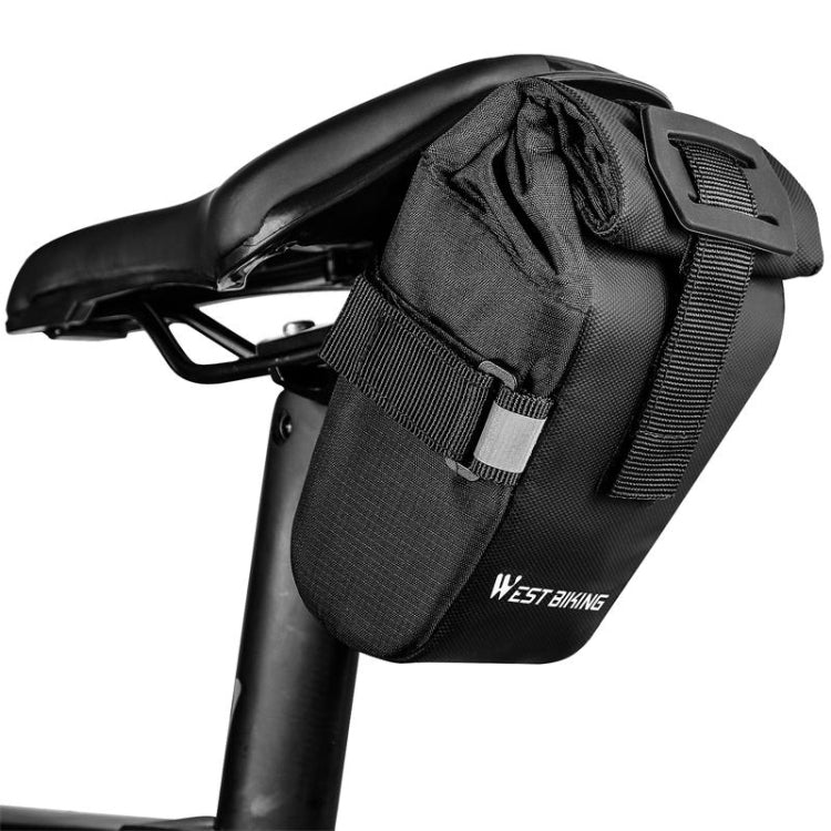 WEST BIKING YP0707249 Sacoche de selle pliable pour vélo, équipement de cyclisme, YP0707249 (Noir), YP0707249 (Gris)