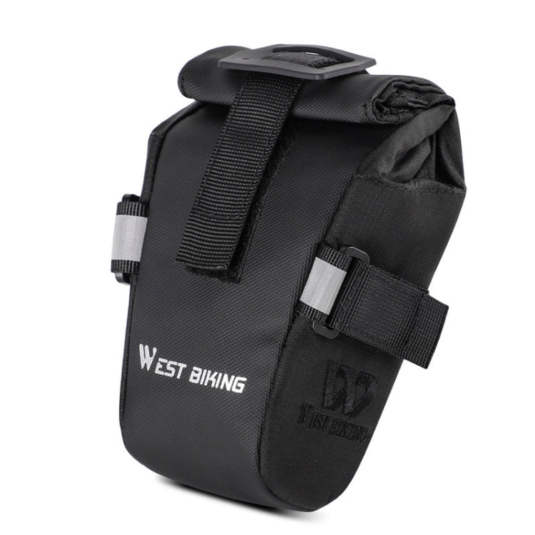 WEST BIKING YP0707249 Sacoche de selle pliable pour vélo, équipement de cyclisme, YP0707249 (Noir), YP0707249 (Gris)