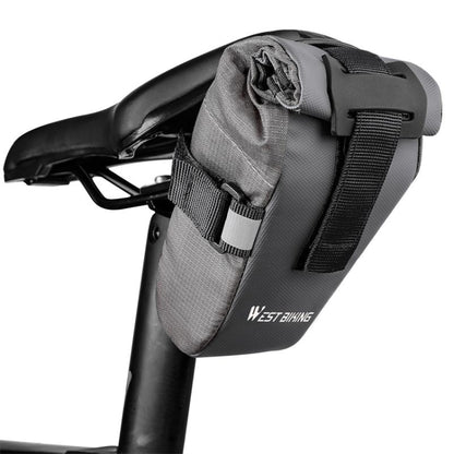 WEST BIKING YP0707249 Sacoche de selle pliable pour vélo, équipement de cyclisme, YP0707249 (Noir), YP0707249 (Gris)