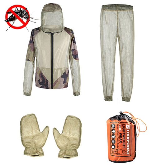 Combinaison anti-moustiques respirante en maille pour le camping et la pêche d'été en plein air. Spécifications&nbsp;: pantalon anti-moustiques, ensemble complet trois pièces.