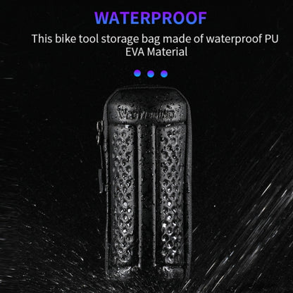 WEST BIKING 1.2L Bicycle EVA Hard Shell Water Bottle Bag With Bottle Cage, Rack+A Black Bag, Rack+B Frosted Black