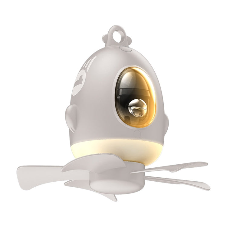 MF023 Ventilateur de plafond lumineux en forme d'avion, avec télécommande USB, bleu, blanc