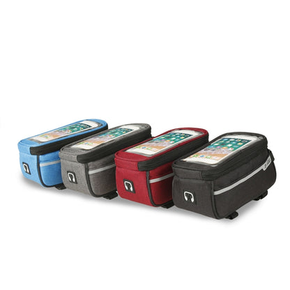 B-Soul YA249 Mountain Bike Front Beam Bag Bicycle Bag Riding Equipment Saddle Bag Upper Pipe Package, YA249 (Red), YA249 (Blue), YA249 (Black), YA249 (Gray)