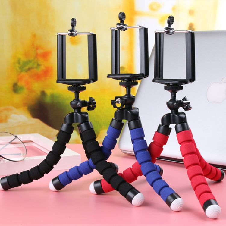 5 PCS Octopus Photography Sponge Mobile Phone Stand Portable Lazy Adjustable Vibrato Live Tripod Stand, With Phone Clip (Black), Without Phone Clip, With Phone Clip (Blue)