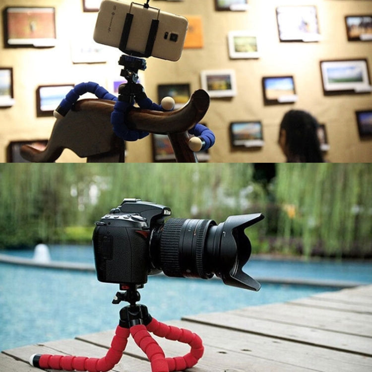 5 PCS Octopus Photography Sponge Mobile Phone Stand Portable Lazy Adjustable Vibrato Live Tripod Stand, With Phone Clip (Black), Without Phone Clip, With Phone Clip (Blue)