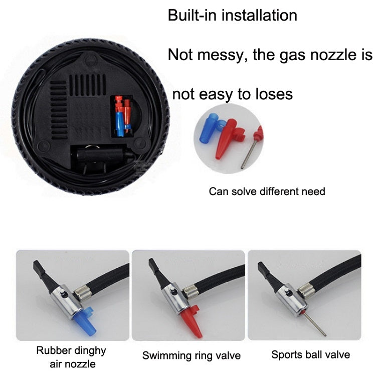 DC12V 12A Car Portable Air Pump Electric Car Tire Pump, Specification：, 16-cylinder Small Motor, 19-cylinder Large Motor, 25-cylinder Tire Inflatable Pump
