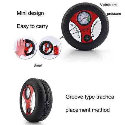 DC12V 12A Car Portable Air Pump Electric Car Tire Pump, Specification：, 16-cylinder Small Motor, 19-cylinder Large Motor, 25-cylinder Tire Inflatable Pump