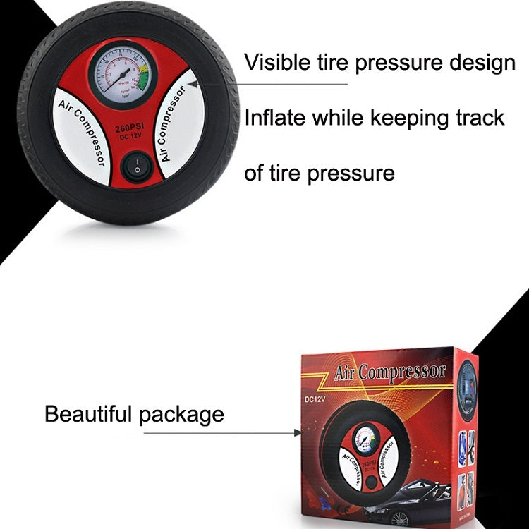 DC12V 12A Car Portable Air Pump Electric Car Tire Pump, Specification：, 16-cylinder Small Motor, 19-cylinder Large Motor, 25-cylinder Tire Inflatable Pump
