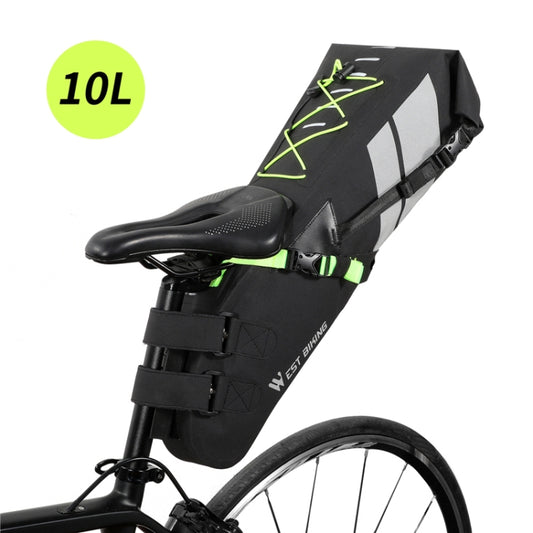 West Biking Sacoche de vélo entièrement étanche réfléchissante pour selle de vélo, grande capacité, 10 L