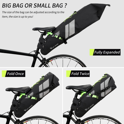 West Biking Bicycle Bag Full Waterproof Reflective Tail Bag Long-Distance Capacity Rear Seat Bag, 10L, 17L