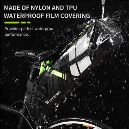 West Biking Bicycle Bag Full Waterproof Reflective Tail Bag Long-Distance Capacity Rear Seat Bag, 10L, 17L