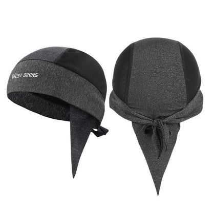 West Biking Summer Ice Silk Pirate Cap Riding Cap Men And Women  Outdoor Windproof Sunscreen Headgear, Windproof Sunscreen Headgear (Triangle Towel Black), Windproof Sunscreen Headgear (Triangle Towel Gray), Windproof Sunscreen Headgear (Tying Rope Bla...