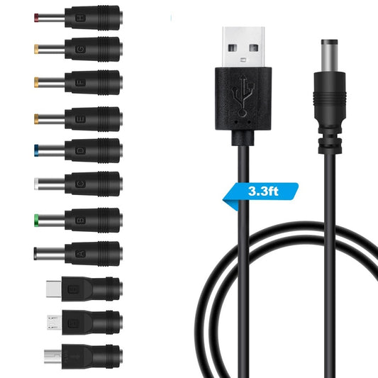 Câble d'alimentation CC, prise USB multifonction interchangeable, câble de charge USB, 8 en 1, 11 en 1