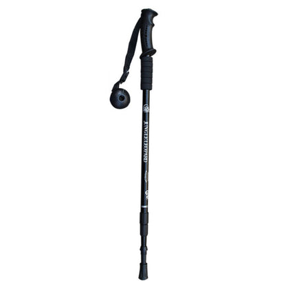 JUNGLELEOPARD 3-Section Straight Handle Aluminum Trekking Pole Multifunctional Walking Hand Crutches, Red#66-135cm, Blue#66-135cm, Black#66-135cm, Silver White#66-135cm