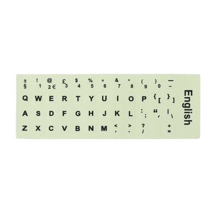 3 PCS Luminous Keyboard Stickers Notebook Desktop Computer Keyboard Stickers, English Arabic, Russian Black Word, English, Italian, German, Spanish, Japanese, French, Korean, Hebrew, Thai