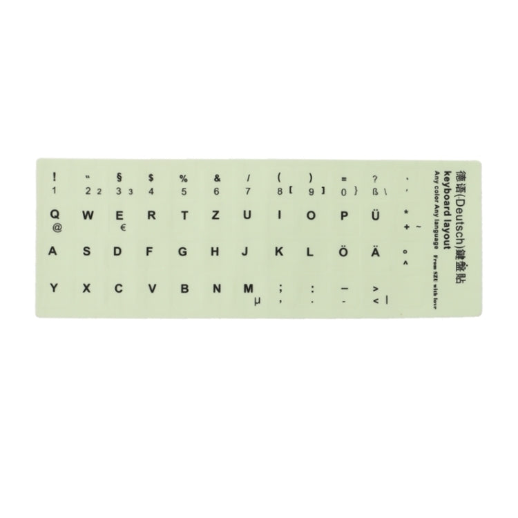 3 PCS Luminous Keyboard Stickers Notebook Desktop Computer Keyboard Stickers, English Arabic, Russian Black Word, English, Italian, German, Spanish, Japanese, French, Korean, Hebrew, Thai
