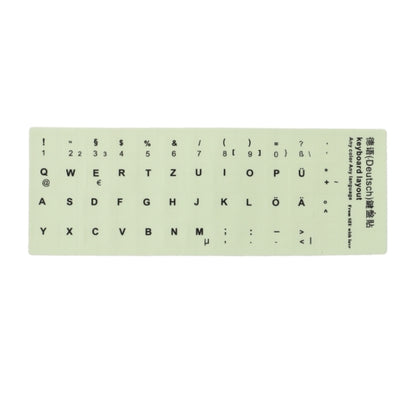 3 PCS Luminous Keyboard Stickers Notebook Desktop Computer Keyboard Stickers, English Arabic, Russian Black Word, English, Italian, German, Spanish, Japanese, French, Korean, Hebrew, Thai