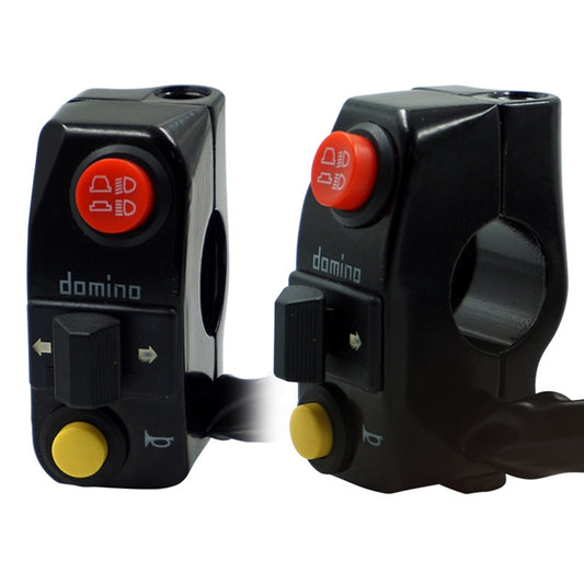 Interruptor de manillar de aleación de aluminio para modificación de motocicleta, interruptor de control de luces altas y bajas, intermitentes y bocina, color negro y plateado.