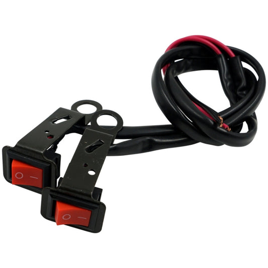 5 PCS Accessoires de modification de moto Commutateur à bascule de type bateau avec lampe Support de rétroviseur Interrupteur de phare, interrupteur de projecteur