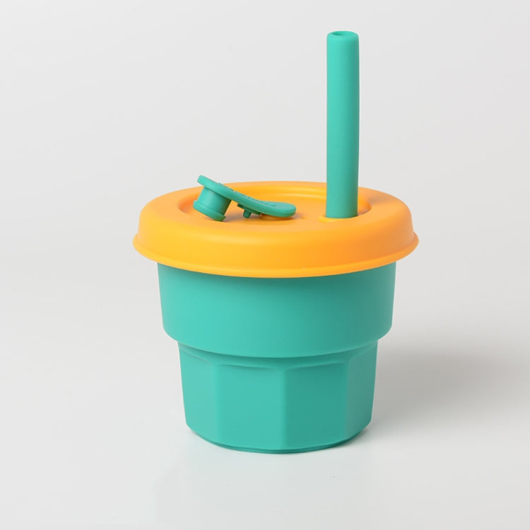 Children Silicone Straw Cups Drop And High Temperature Resistant Water Cups