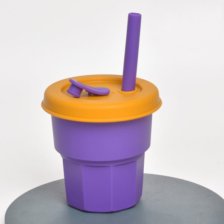 Children Silicone Straw Cups Drop And High Temperature Resistant Water Cups