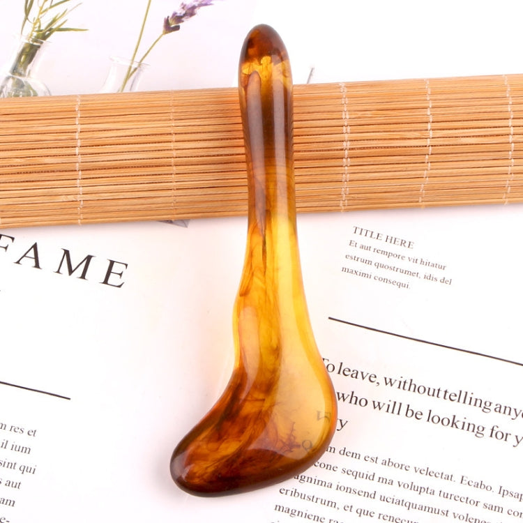 Resin Scraping Sheet Massage Facial Tendon Stick Beauty Salon Shave Board Acupuncture Pen, Color Classification: Amber Ingot Board, Amber Ingot Board, Amber Relaxing Stick, Amber Point Stick, Amber Meridiary Comb, Amber Triangle, Resin Yellow Ingot Boa...