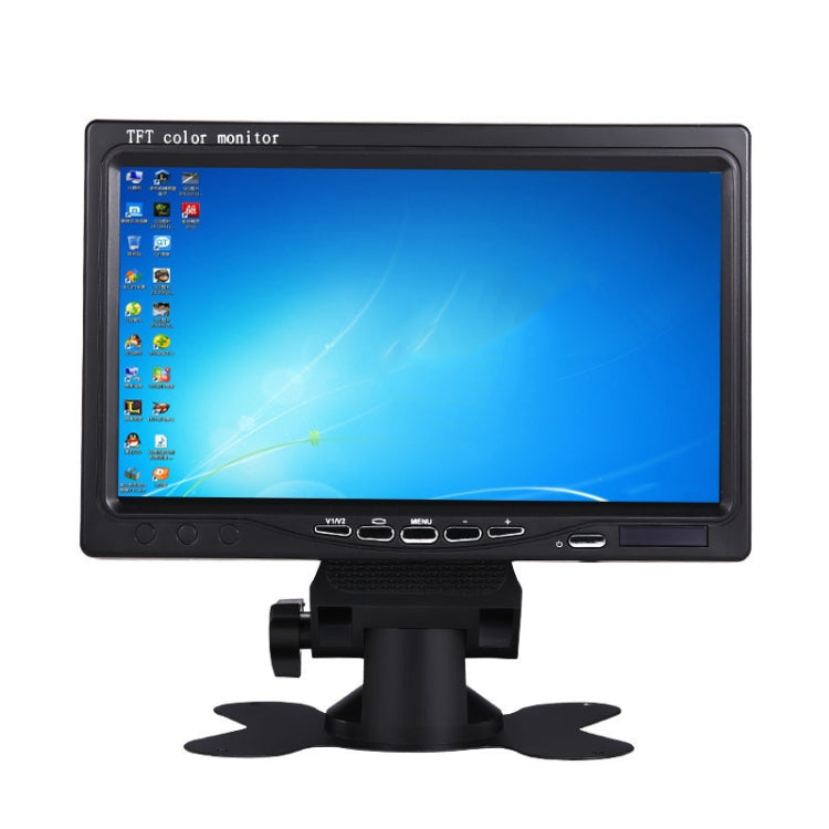 YB-700A-1 7 Inch 12/24V HD Car Monitor Display HDMI VGA AV Interface Home Computer Video Player Resolution:, 1024 x 600
