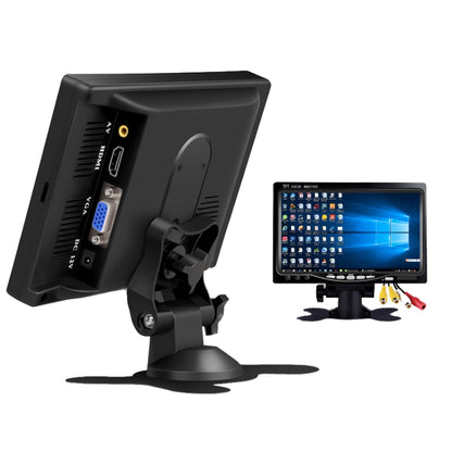 YB-700A-1 7 Inch 12/24V HD Car Monitor Display HDMI VGA AV Interface Home Computer Video Player Resolution:, 1024 x 600