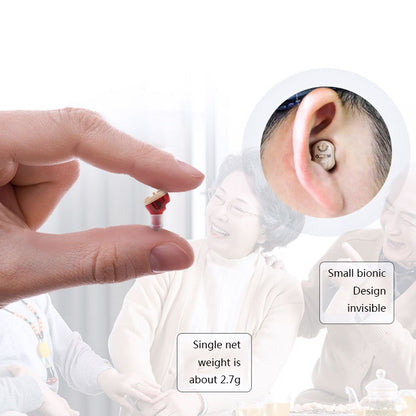 Old Man Hearing Aid Sound Amplifier Sound Collector, Blue, Red