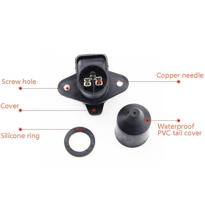 2 PCS VS130E 3P 12V PVC Trailer Connector Socket EU Plug, VS130E
