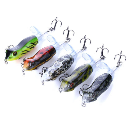 HENGJIA PE021 9.5cm/11g Grenouille Eau Tartre Bois Appât Route Sous-hélice Appât Poisson, 1, 2, 3, 4, 5