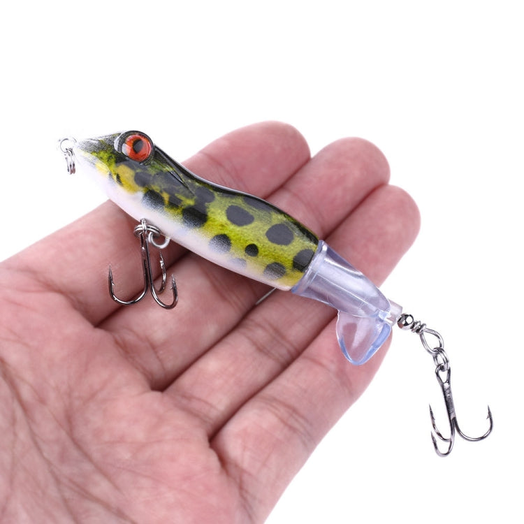 HENGJIA PE021 9.5cm/11g Grenouille Eau Tartre Bois Appât Route Sous-hélice Appât Poisson, 1, 2, 3, 4, 5