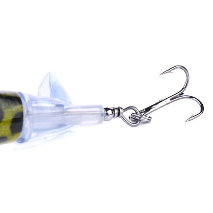 HENGJIA PE021 9.5cm/11g Grenouille Eau Tartre Bois Appât Route Sous-hélice Appât Poisson, 1, 2, 3, 4, 5