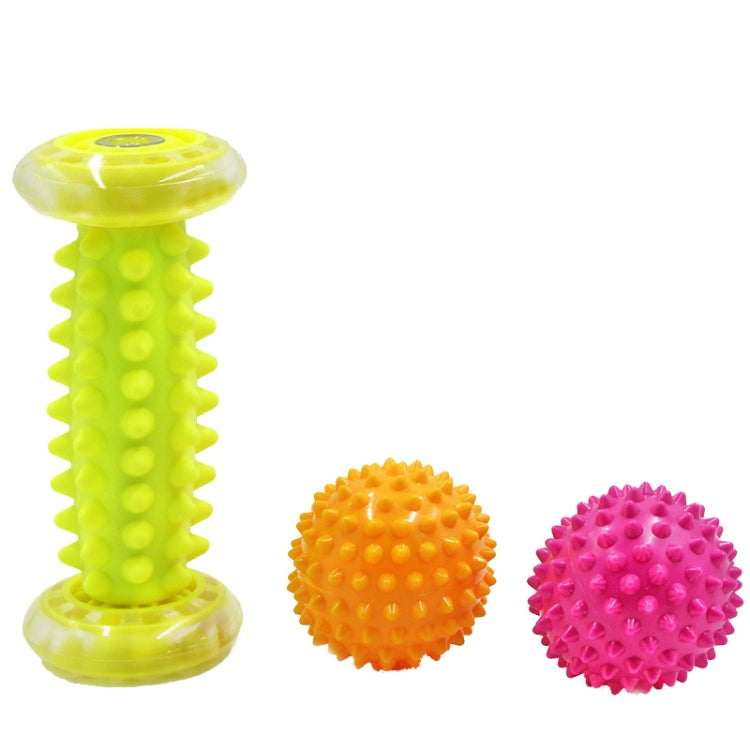 Massage Ball Plantar Fascia Ball Muscle Relaxation Fitness Ball Hand Holding Ball,Style:, Set 1, Foot Massage Wheel, Set 2, Yellow Foot Bottom + Tattoo 7cm 2