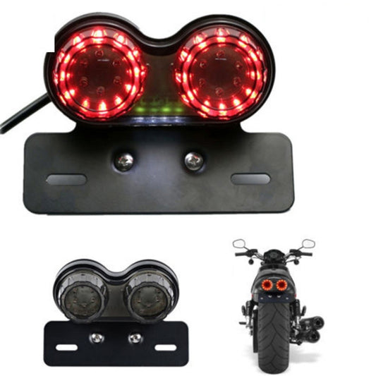 Luz trasera LED integrada de estilo retro modificada para motocicleta, luz de freno trasera