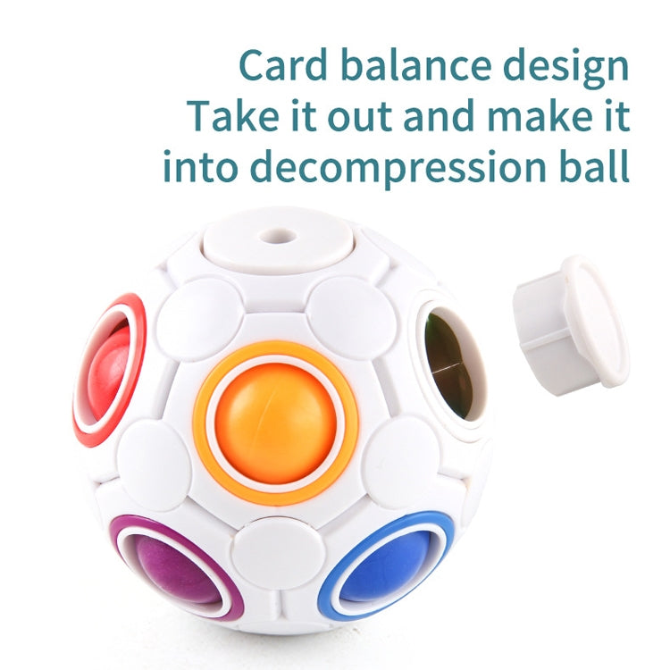 2 balles Gyro Rainbow, jouets magiques décompression du bout des doigts, 10 trous, 2 pièces (blanc), 2 pièces (noir)