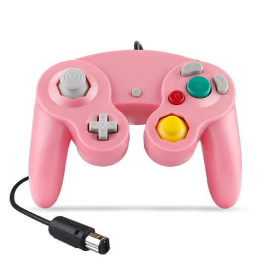 2 manettes de jeu filaires vibrantes à point unique pour Nintendo NGC/Wii, Blanc, Rose, Jaune, Rouge, Violet, Vert, Bleu, Noir, Argent, Orange