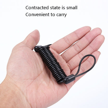 5 PCS Bicycle Portable Reminder Rope Motorcycle Helmet Anti-Theft Spring Rope Travel Wire Rope