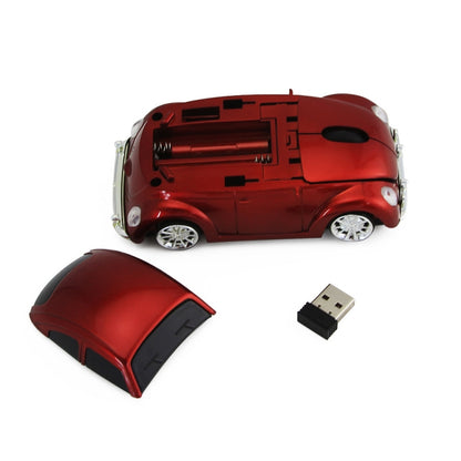 CM0010B 1200 DPI 3-keys Car Shape Wireless Mouse, Yellow, Red, Blue, Black